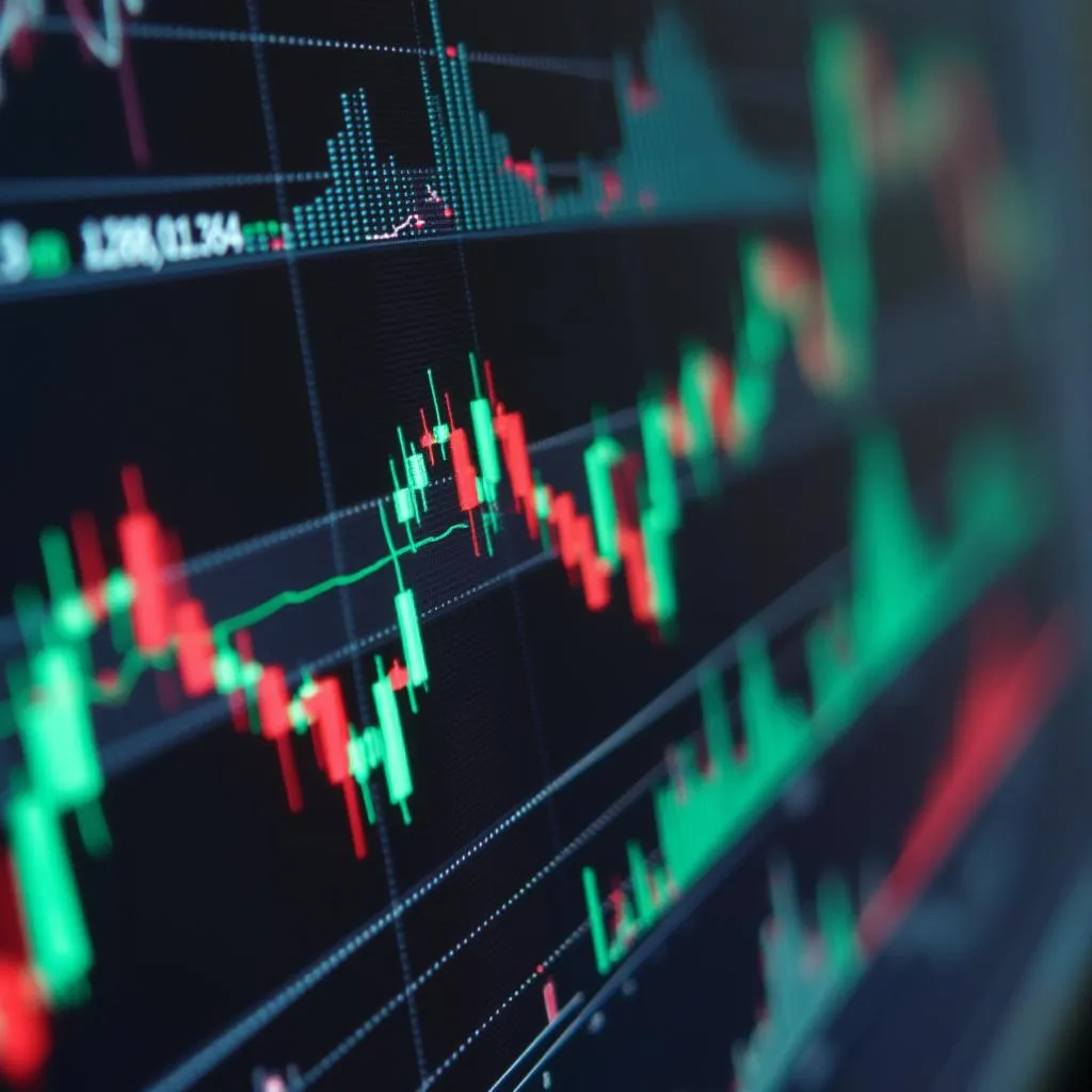 Gráficos financieros mostrando crecimiento y análisis