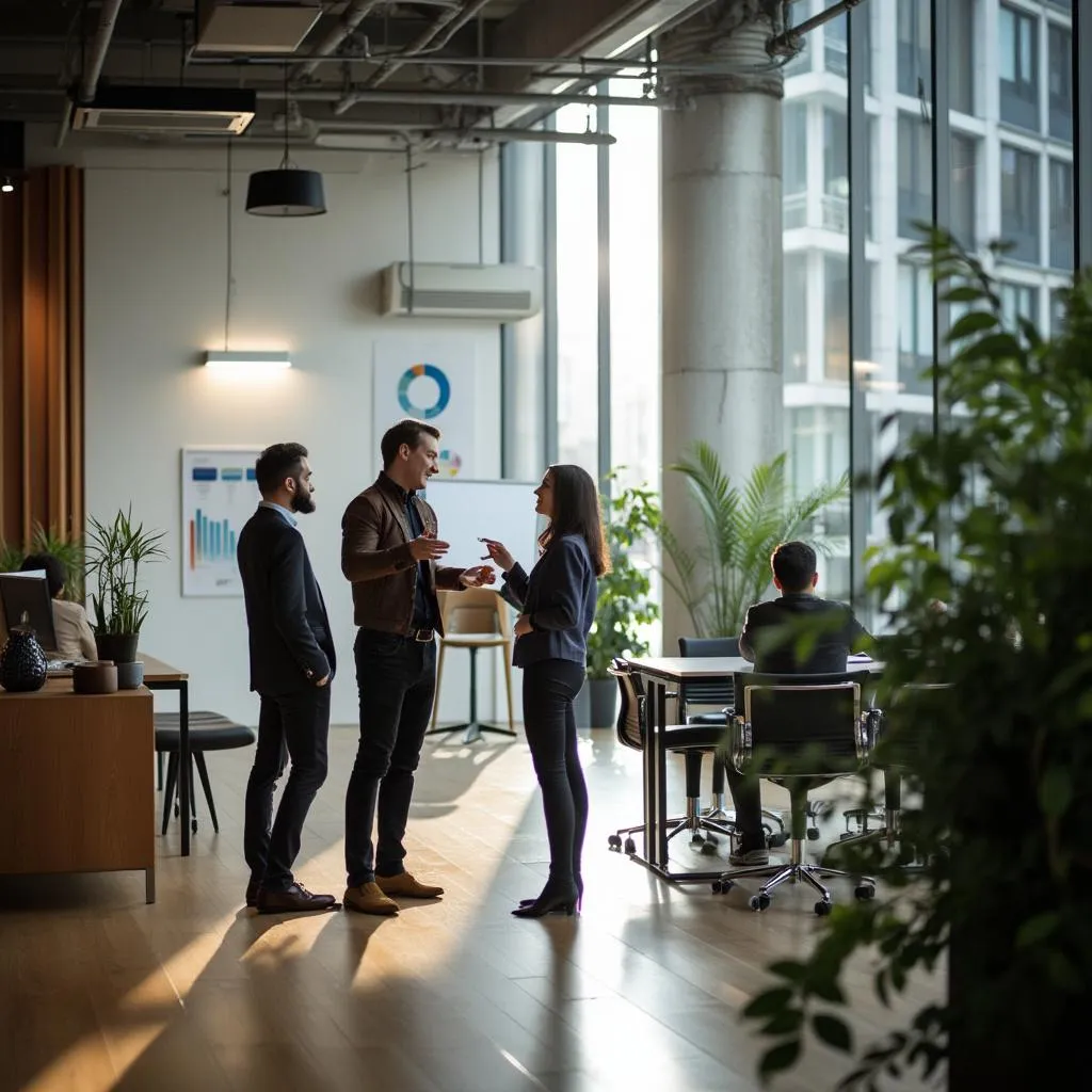 Oficina moderna y colaborativa de FinanzasArg en Buenos Aires